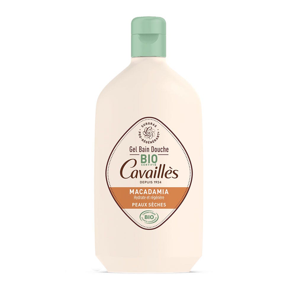 Cavaillès Gel ducha y baño con Aceite de Macadamia Bio piel sensible 400 ml