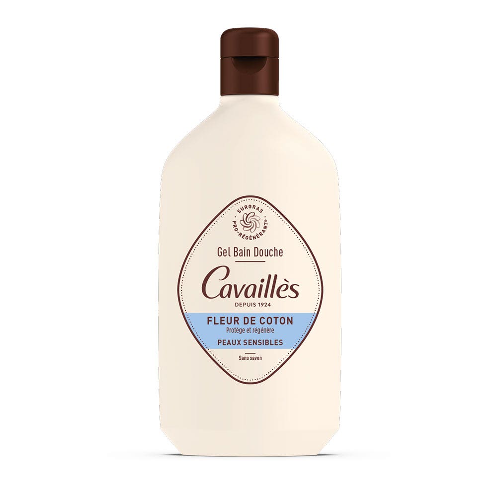 Cavaillès Gel de baño y ducha Flor de algodón Piel sensible 400 ml