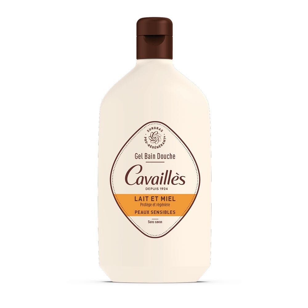 Cavaillès Gel de baño y ducha de leche y miel Piel sensible 400 ml