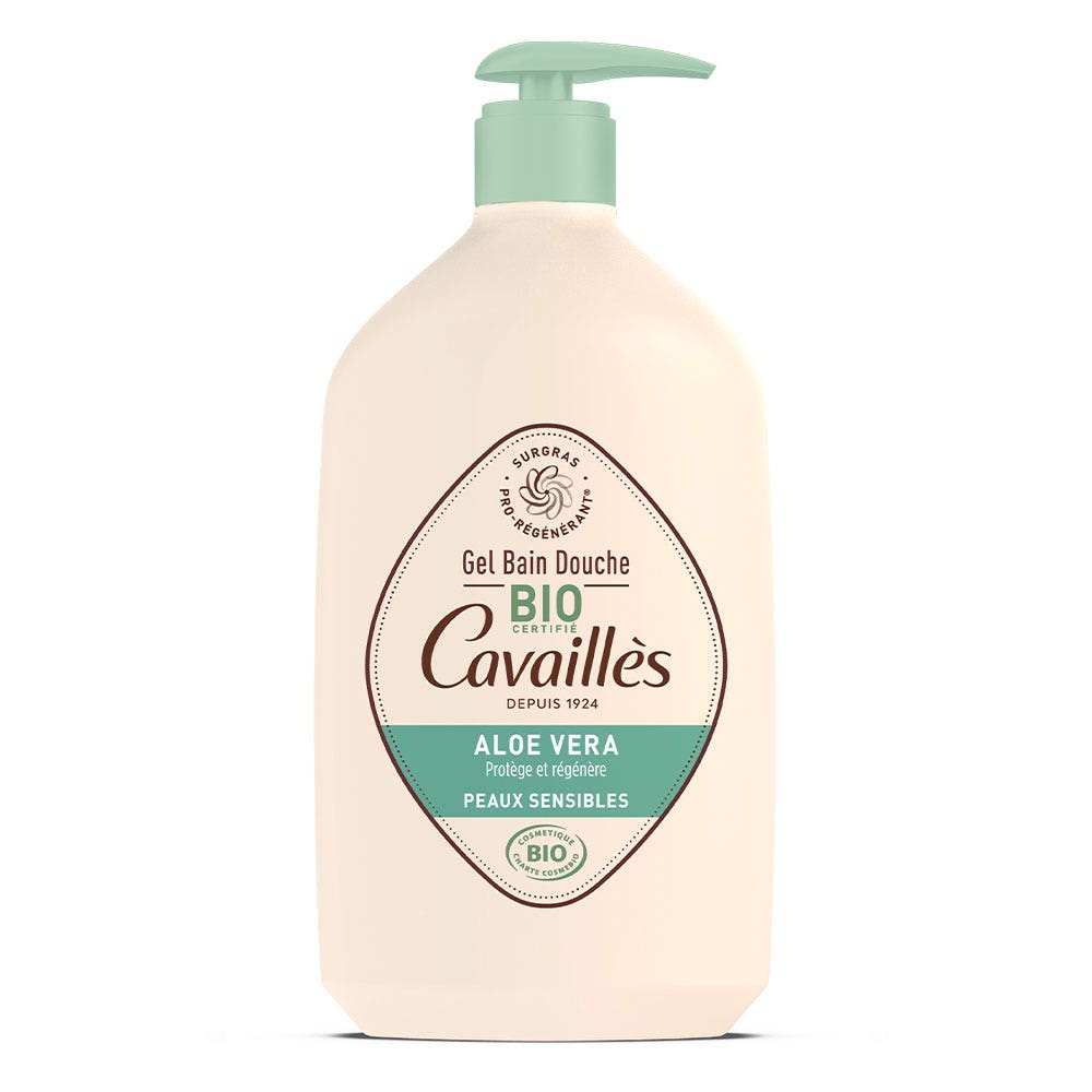 Cavaillès Gel ducha y baño de Aloe Vera Bio Piel sensible 1L