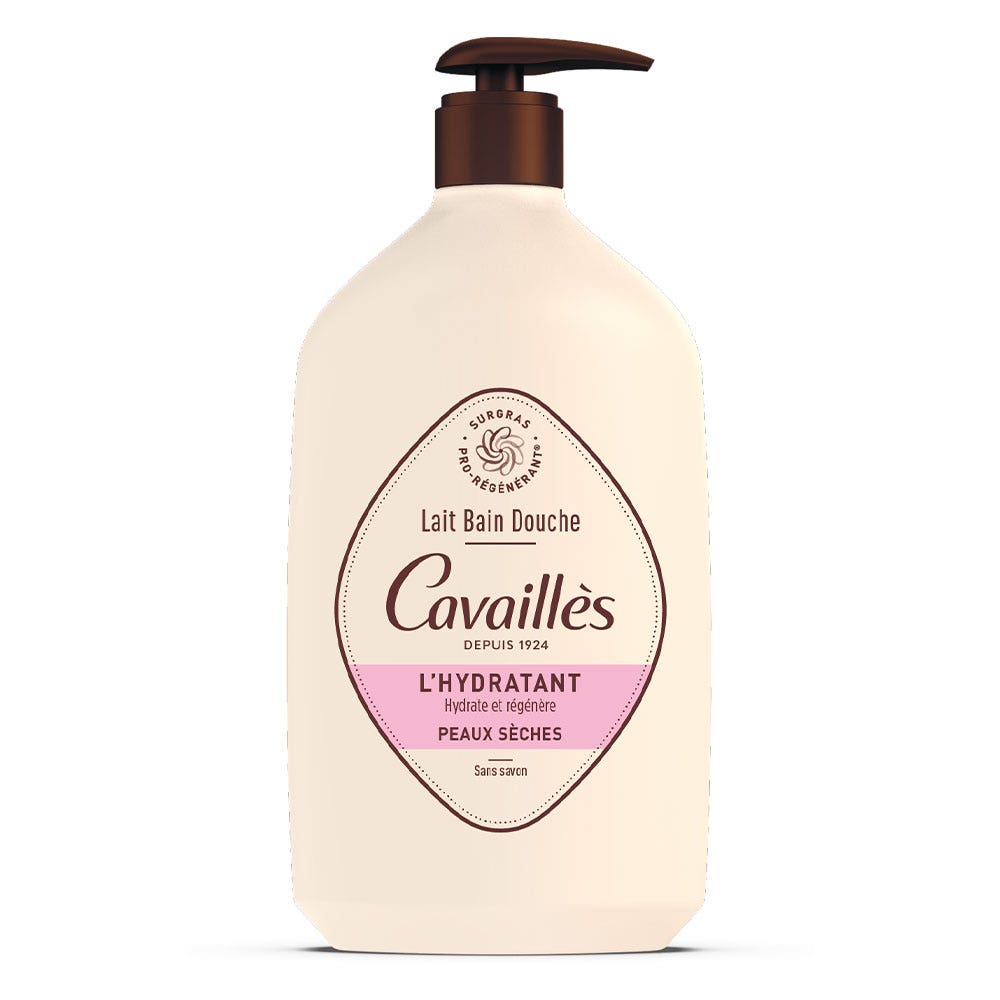 Cavaillès Leche hidratante de baño y ducha Piel seca 1L