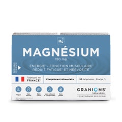 Granions Magnesio 150 mg Réduction de la Fatigue 30 ampollas