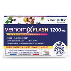 Granions Veinomix Flash 1200 mg Circulación venosa 30 comprimidos