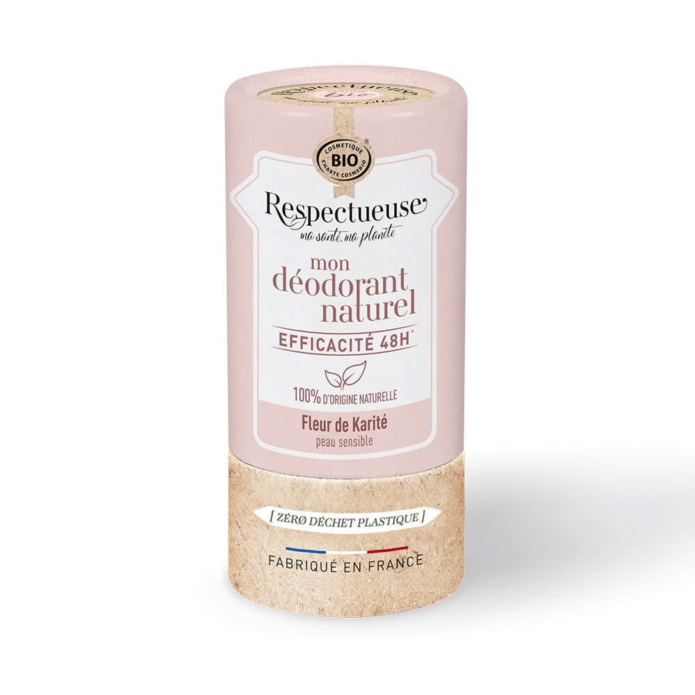 Respectueuse Mon Déodorant Naturel Efficace 48h Bio Piel sensible Karité Flor de Perfume 50g
