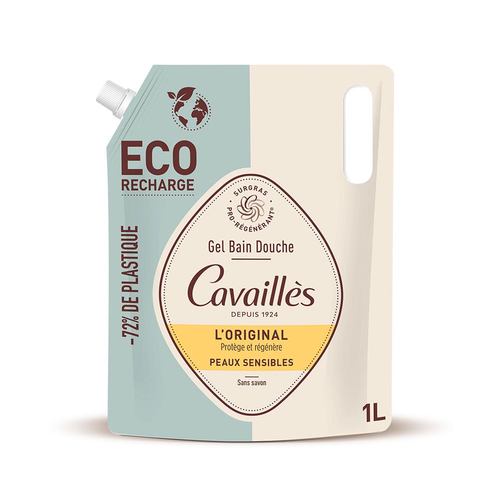 Rogé Cavaillès Recambio ecológico gel de baño y ducha L'Original pieles sensibles 1L