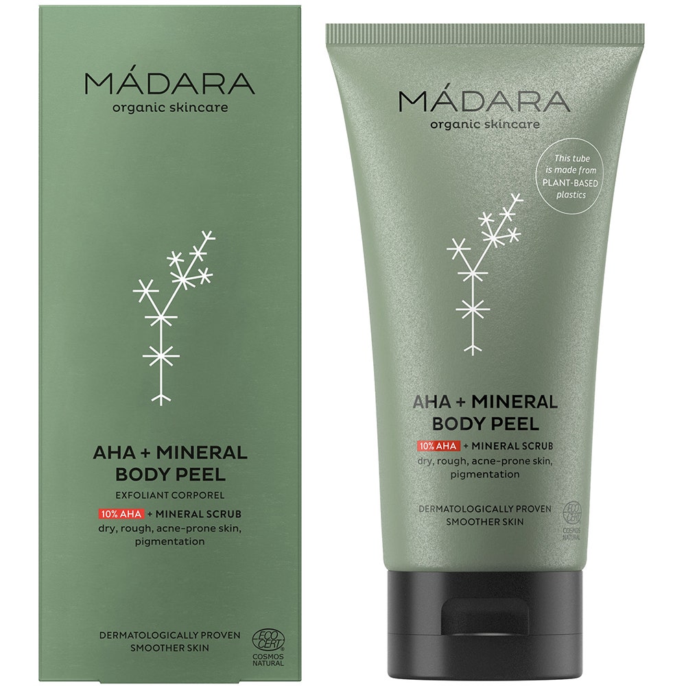 MÁDARA organic skincare AHA + Mineral Exfoliante corporal 175 ml