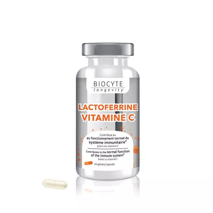 Lactoferrina Vitamina C x30 cápsulas Biocyte