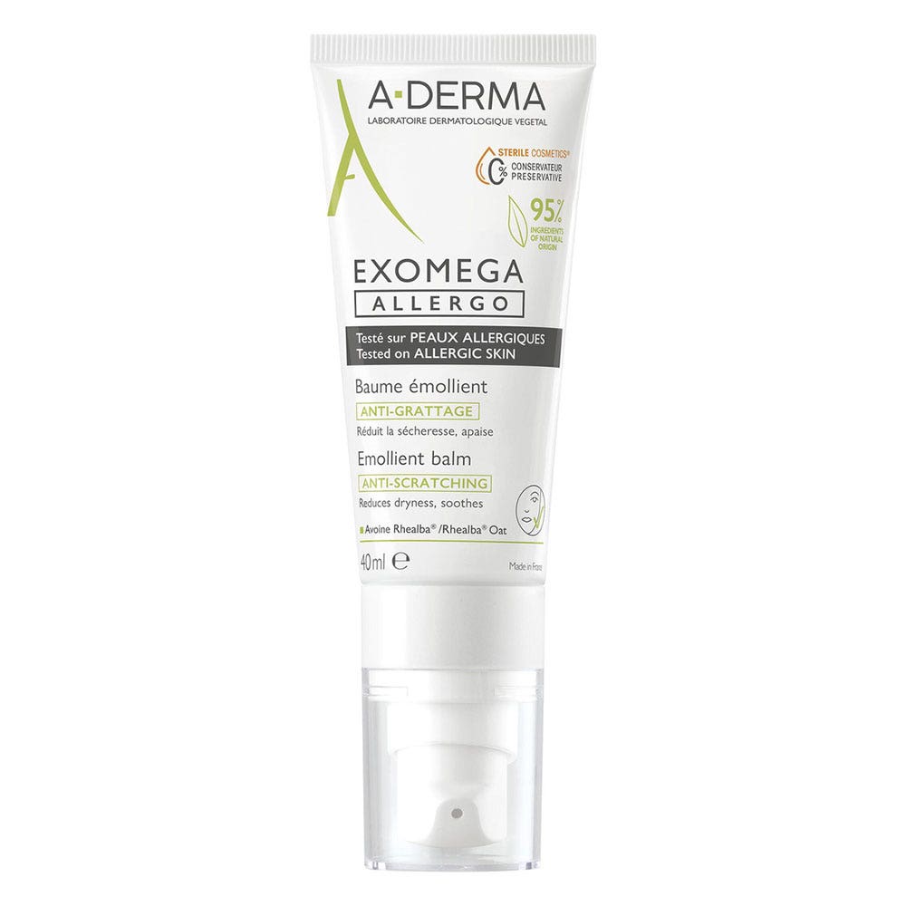 A-Derma Exomega Allergo Bálsamo emoliente antipicor alergia cutánea 40 ml