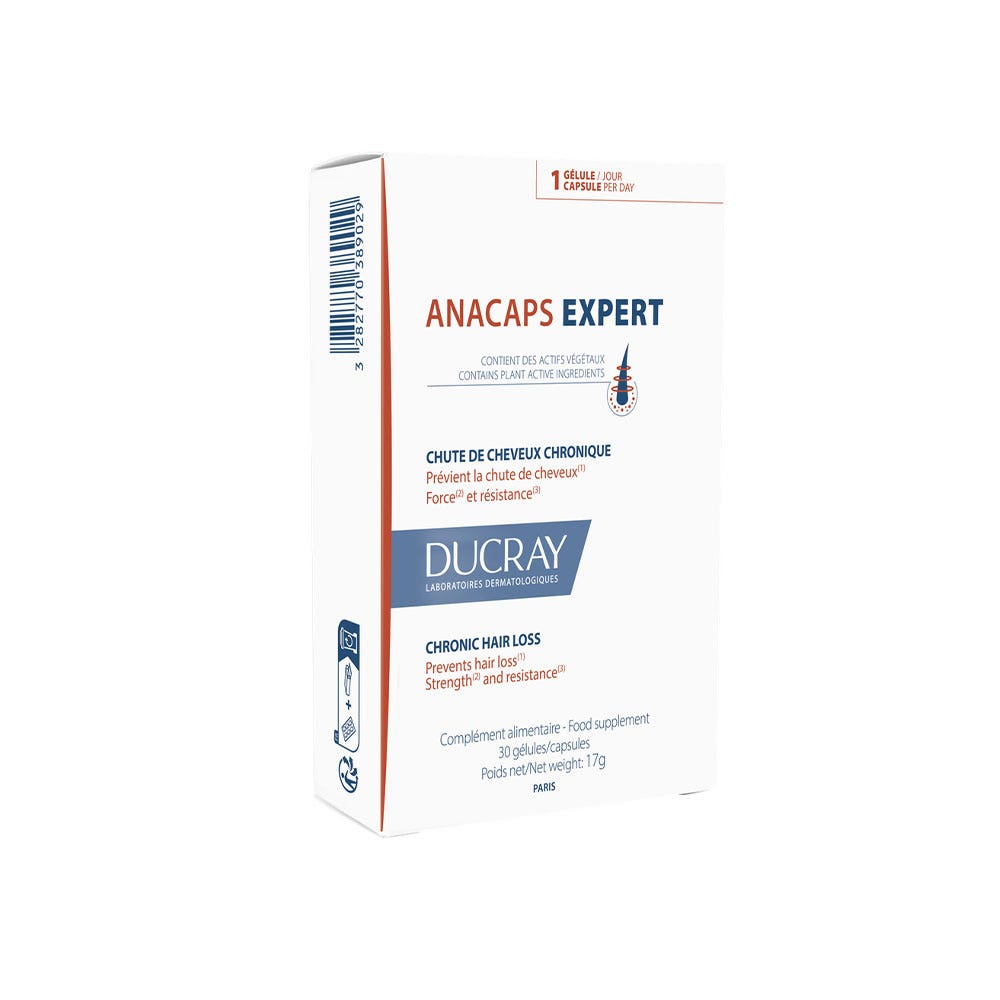 Ducray Anacaps Expert caída crónica del cabello 30 cápsulas