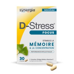 Synergia Enfoque D-Stress Estimula la memoria 30 comprimidos