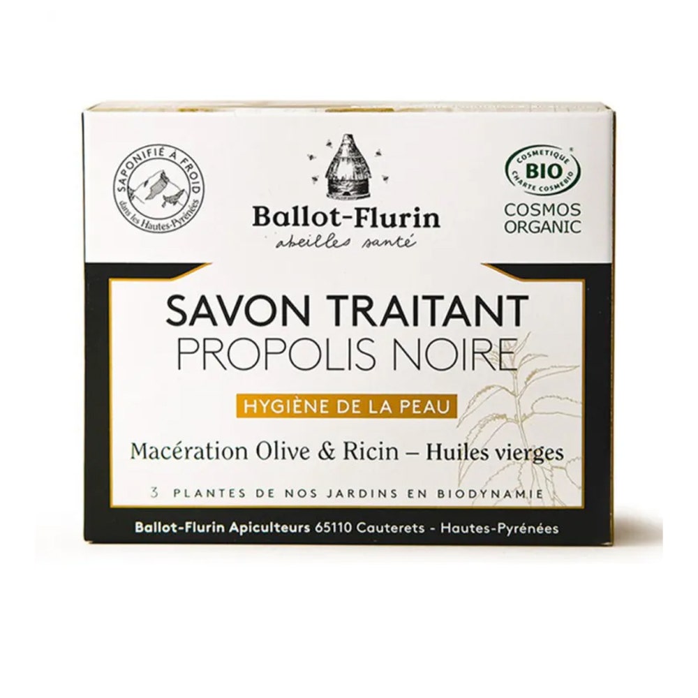 Ballot-Flurin Jabon Propoleo Negro Bio Sin Perfume pieles con problemas 100g