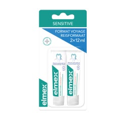 Elmex Sensitive Sensitive Dentifrico Tamano Viaje 2x12ml