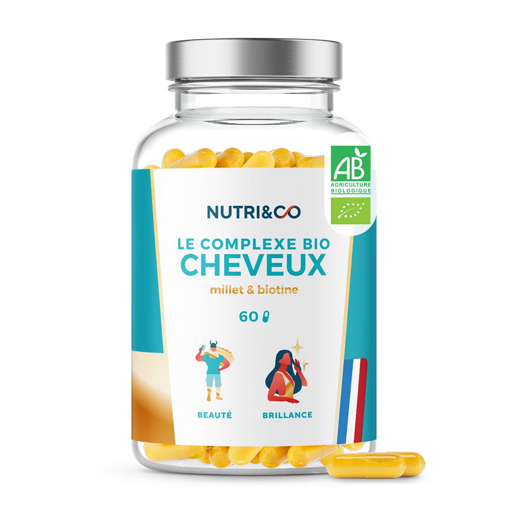 NUTRI&CO Complejo capilar ecológico Mijo y biotina 60 cápsulas