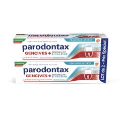 Parodontax Frescor Intenso Encías + Sensibilidad y Aliento Pasta dentífrica 2x75ml
