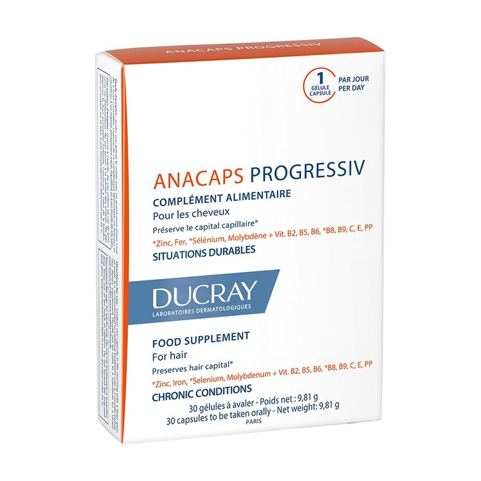 Caída del cabello crónica x30 Anacaps Progressiv Ducray