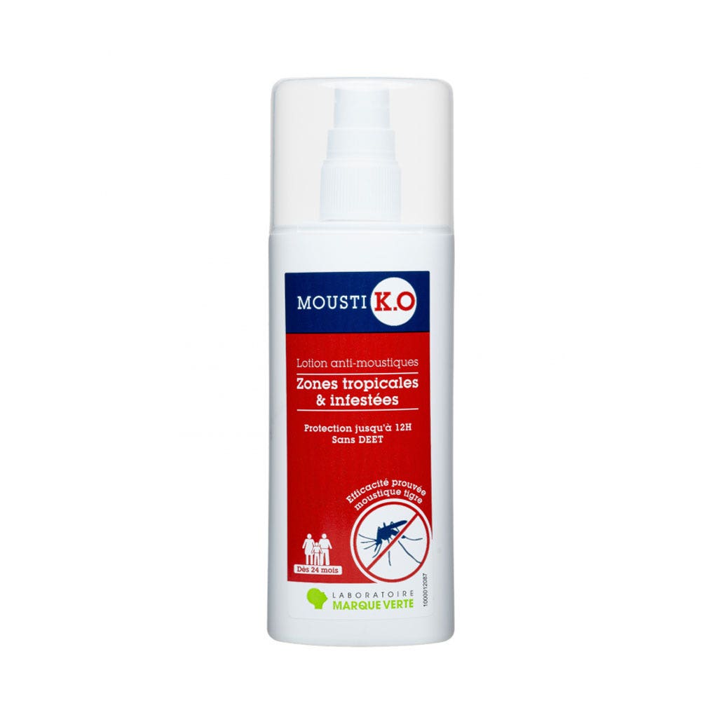 Mousti K.O Loción repelente de mosquitos para zonas tropicales e infestadas 100 ml