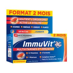 Forté Pharma ImmuVit'4G Defensas Senior vitaminas minerales y fermentos 60 comprimidos triple capa