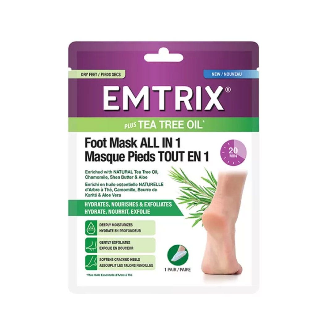 Emtrix Mascarilla para pies todo en uno x1 par