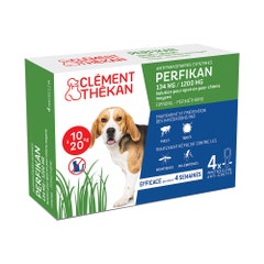 Clement-Thekan Clement Thekan Perfikan Antiparasitos Externos Spot-on Perros Talla Media 10 A Pipetas X4 Chien 10-20kg 20kg