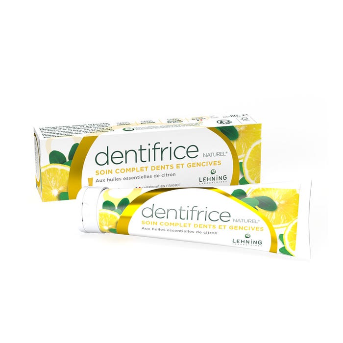 Dentífrico natural con Aceites Esenciales de Limón 80g Lehning