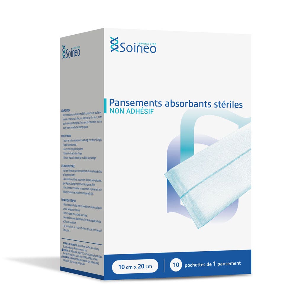 Soineo ALMOHADILLAS ABSORBENTES 10x20cm x10