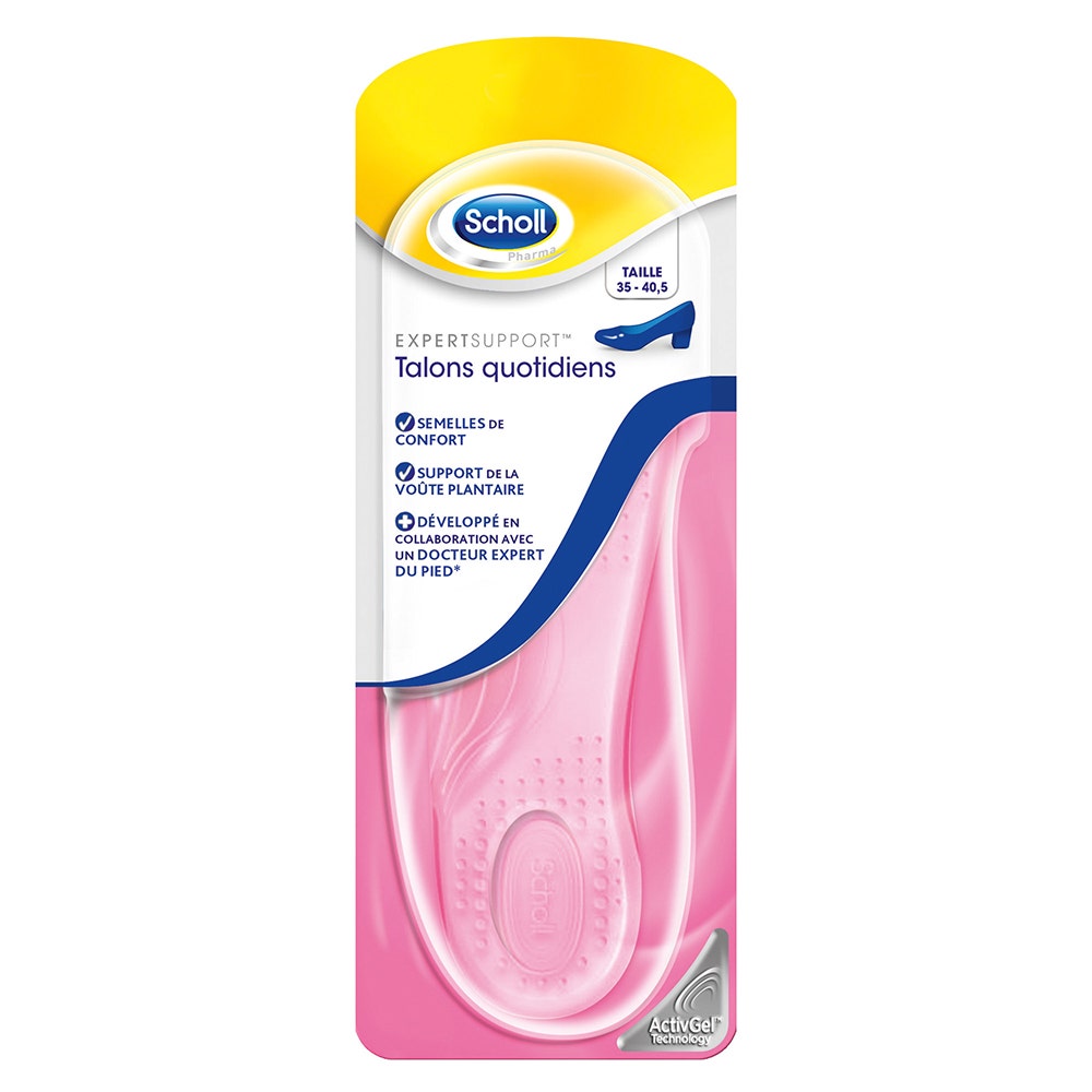 Scholl Plantillas Activgel Tacones De Uso Diario 1 Par Taille 35-40.5