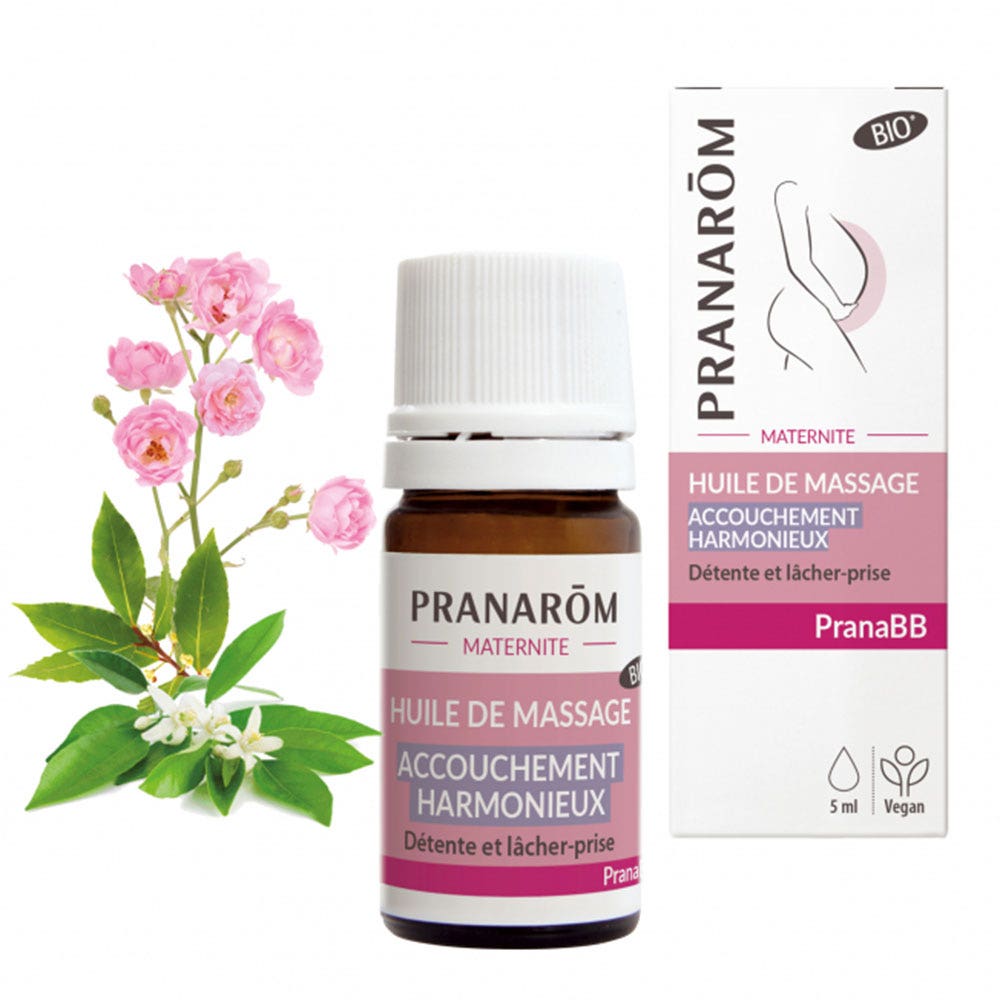 Pranarôm Pranabb Aceite de Masaje de Parto Armonioso Ecológico 5 ml