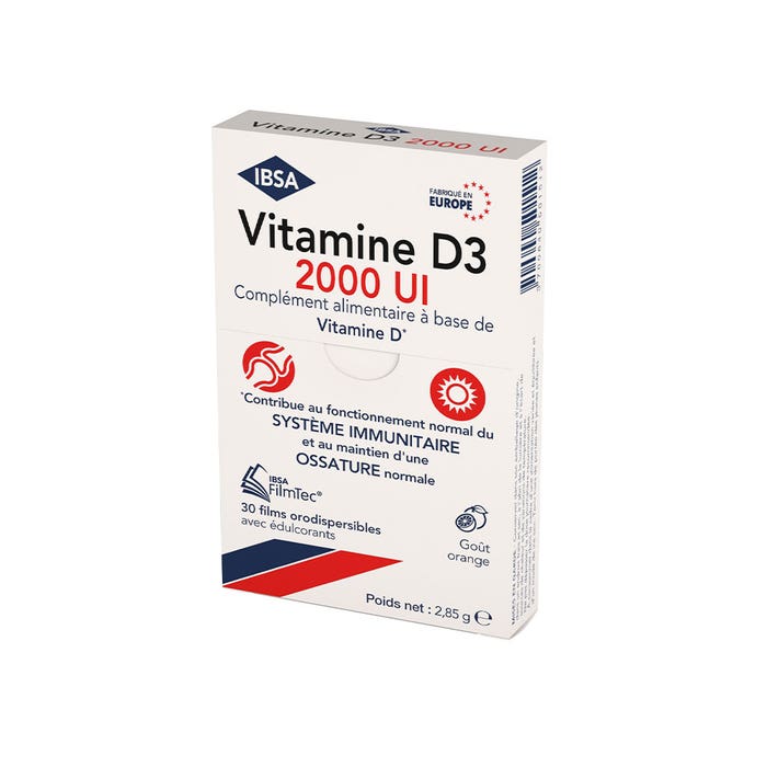 IBSA FilmTec Vitamina D3 2000IU x30 Películas bucodispersables