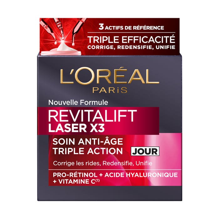 Crema de Día Antiedad Triple Acción 50ML Revitalift Laser L'Oréal Paris