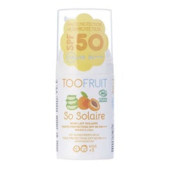 Toofruit So Solaire Fluido no graso con factor de protección 50 Albaricoque y Aloe vera 30ML