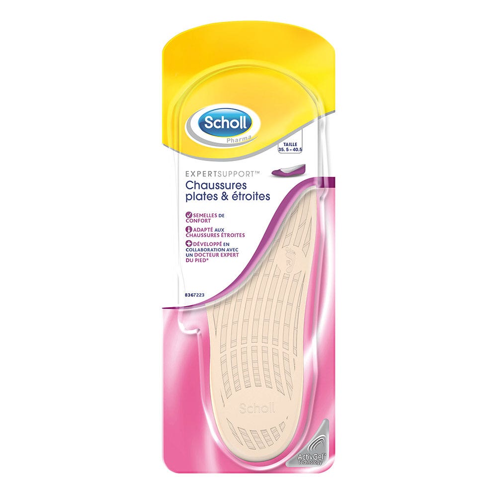 Scholl Plantillas zapato plano talla 35-40,5 1 par Activgel
