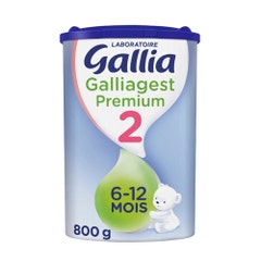 Gallia Galliagest Leche en polvo Fórmula espesada Premium 2 6 A 12 Meses 800g