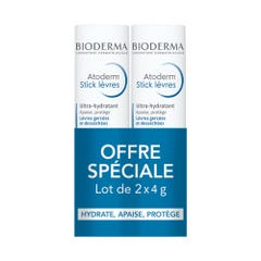 Bioderma Atoderm Stick labial hidratante labios secos 2x4g