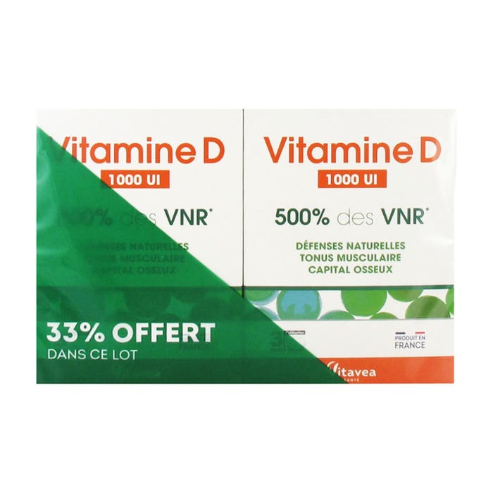 Vitamina D 500% VRN 2x90 comprimidos Vitavea Santé