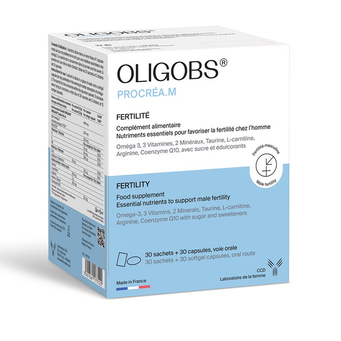 Procrea M Fertilidad 30 sobres y 30 cápsulas Oligobs Ccd