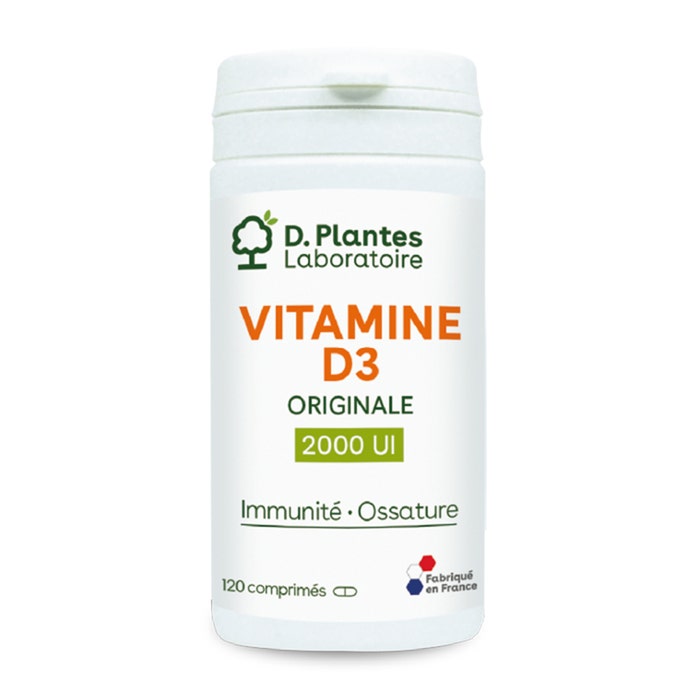 Vitamina D3 2000 UI Original 120 comprimidos D. Plantes