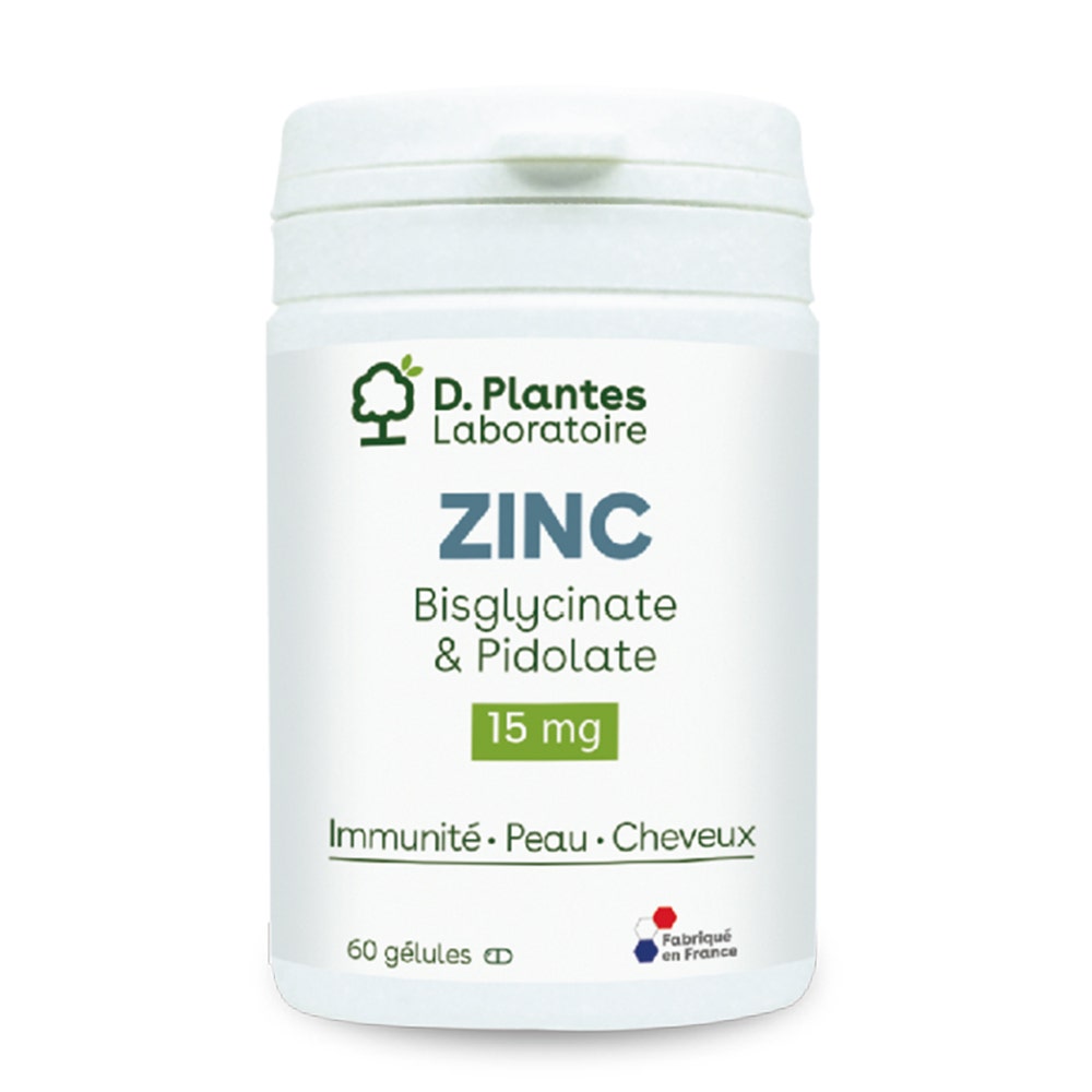 D. Plantes Bisglicinato y Pidolato de Zinc 15mg 60 cápsulas