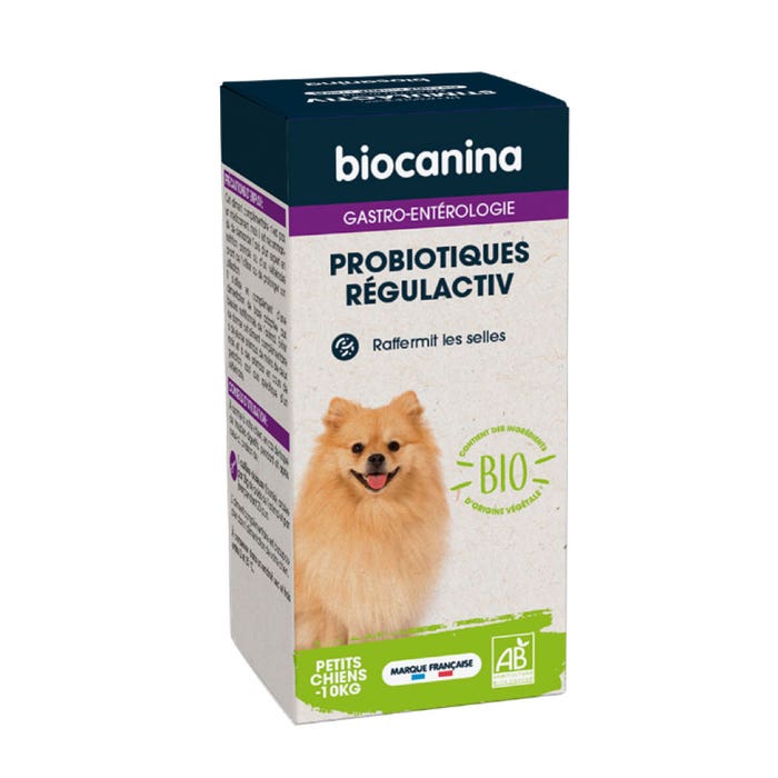 Biocanina Gastro-entérologie Probióticos ecológicos Regulactiv Heces firmes Perro pequeño 35g