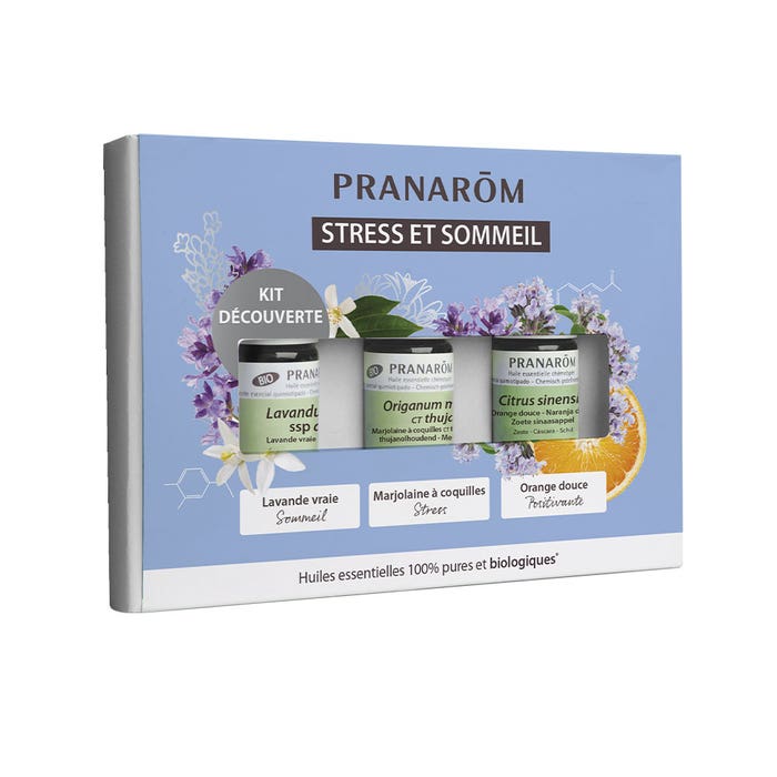 Pranarôm Kit ecológico para descubrir el estrés y el sueño 3x5ml