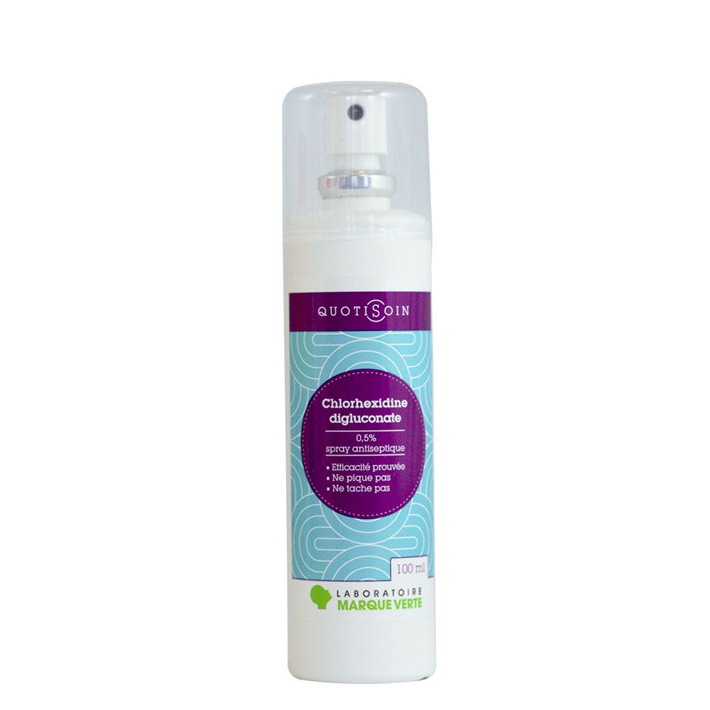 Marque Verte Quotisoin Spray antiséptico de digluconato de clorhexidina al 0,5 100ML