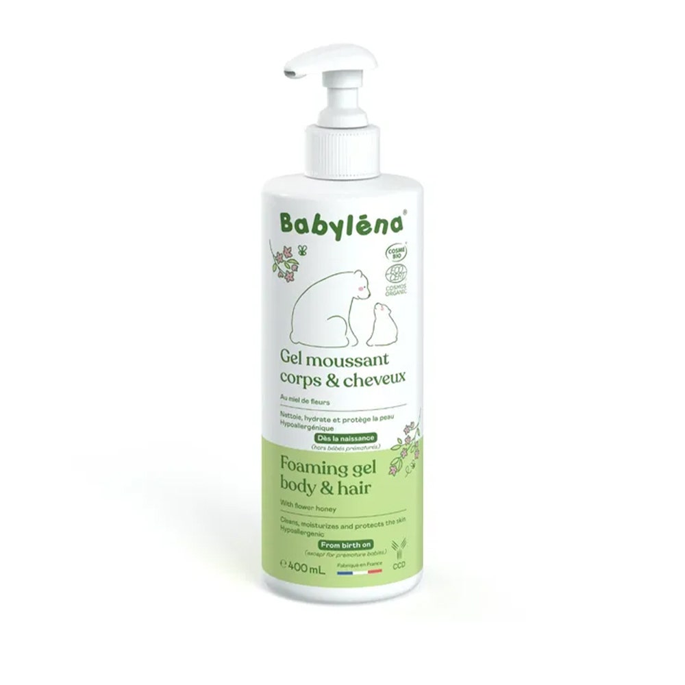 Babylena Gel espumoso Bio Cuerpo y cabello desde el nacimiento 400 ml