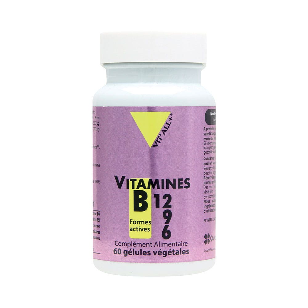 Vit'All+ Vitaminas B12 9 6 Forma activa 60 cápsulas