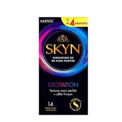 Manix Excitation Preservativos Maxi textura perlada + efecto estremecimiento Sin látex x10 + 4 gratis