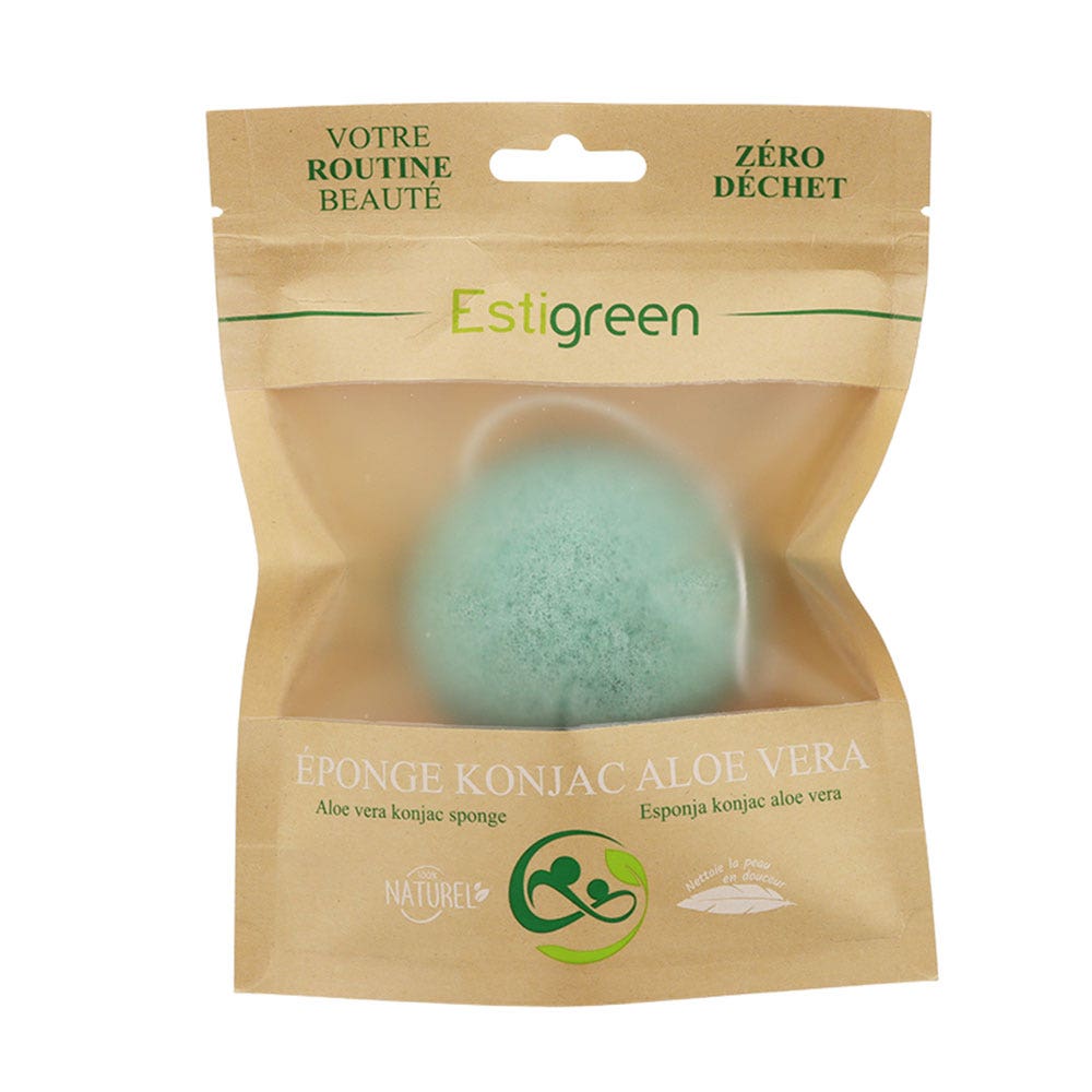 Estipharm Estigreen Esponja Konjac Aloe Vera Piel sensible y seca