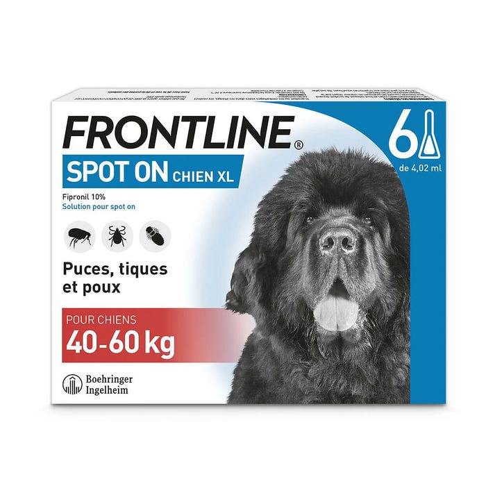 Spot-on Perro De 40-60kg 6 pipetas de 4,02 ml Frontline