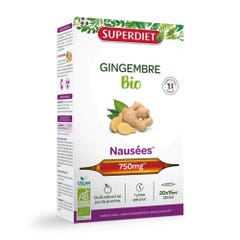 Superdiet Jengibre orgánico Nausea 20 ampollas x 15ml