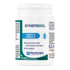 Nutergia Synerbiol Acido Graso Omega 3 y 6 Oméga 3 et Oméga 6 60 Cápsulas