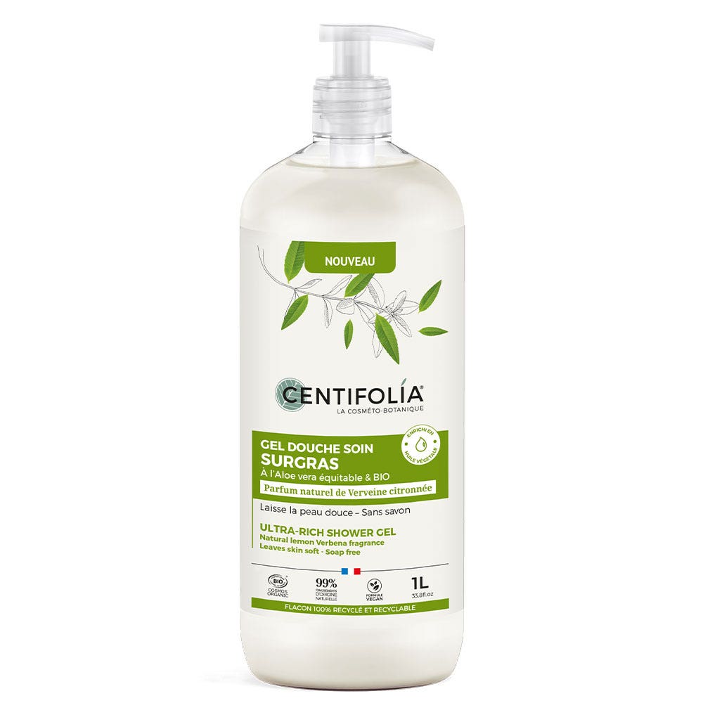 Centifolia Gel ducha nutritivo bio perfume verbena y limón 1l