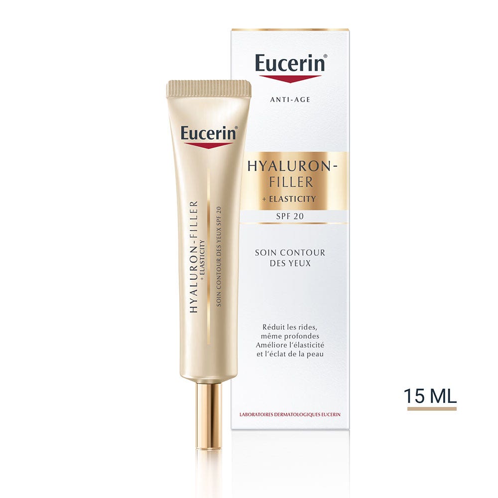 Eucerin Hyaluron-Filler + Elasticity Contorno De Ojos SPF15 pieles maduras 15ml