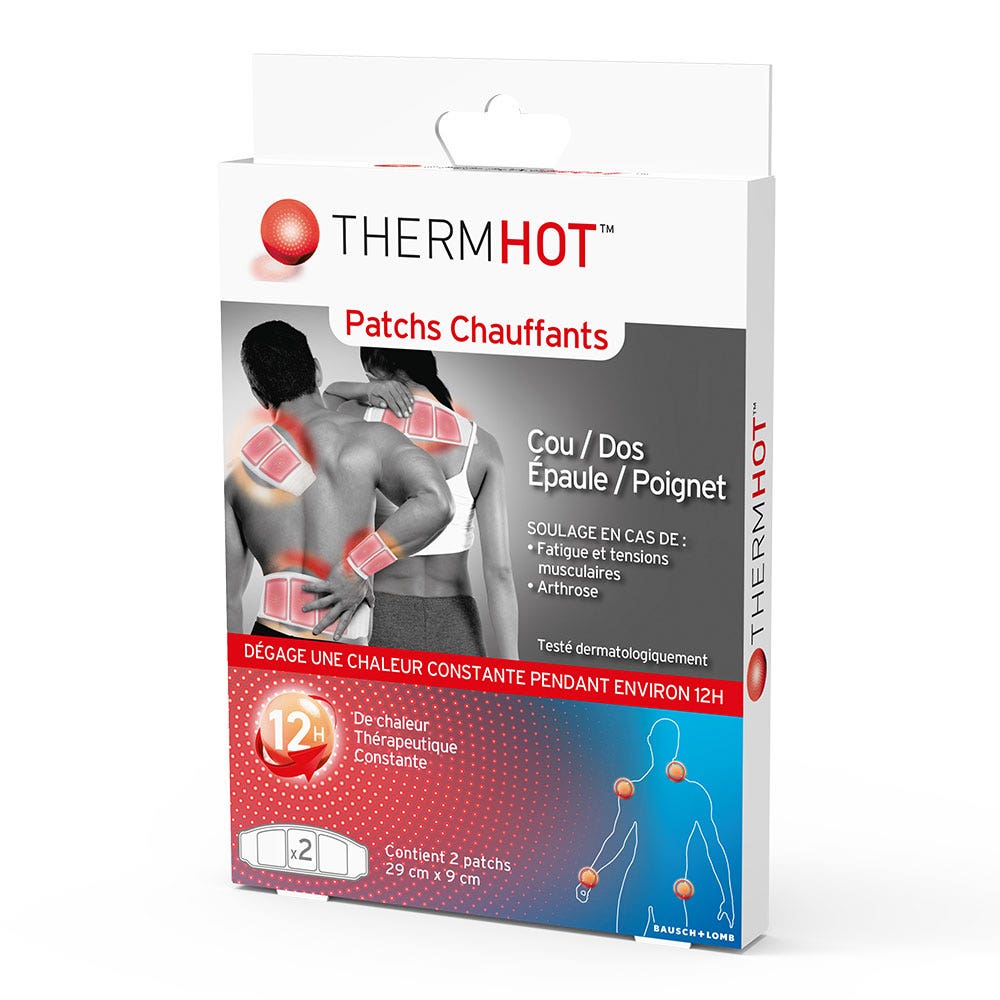 Bausch&Lomb Thermhot Parches efecto calor espalda hombros y muñecas x2